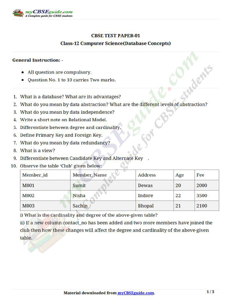 12 Computer TP ch3 1 | PDF