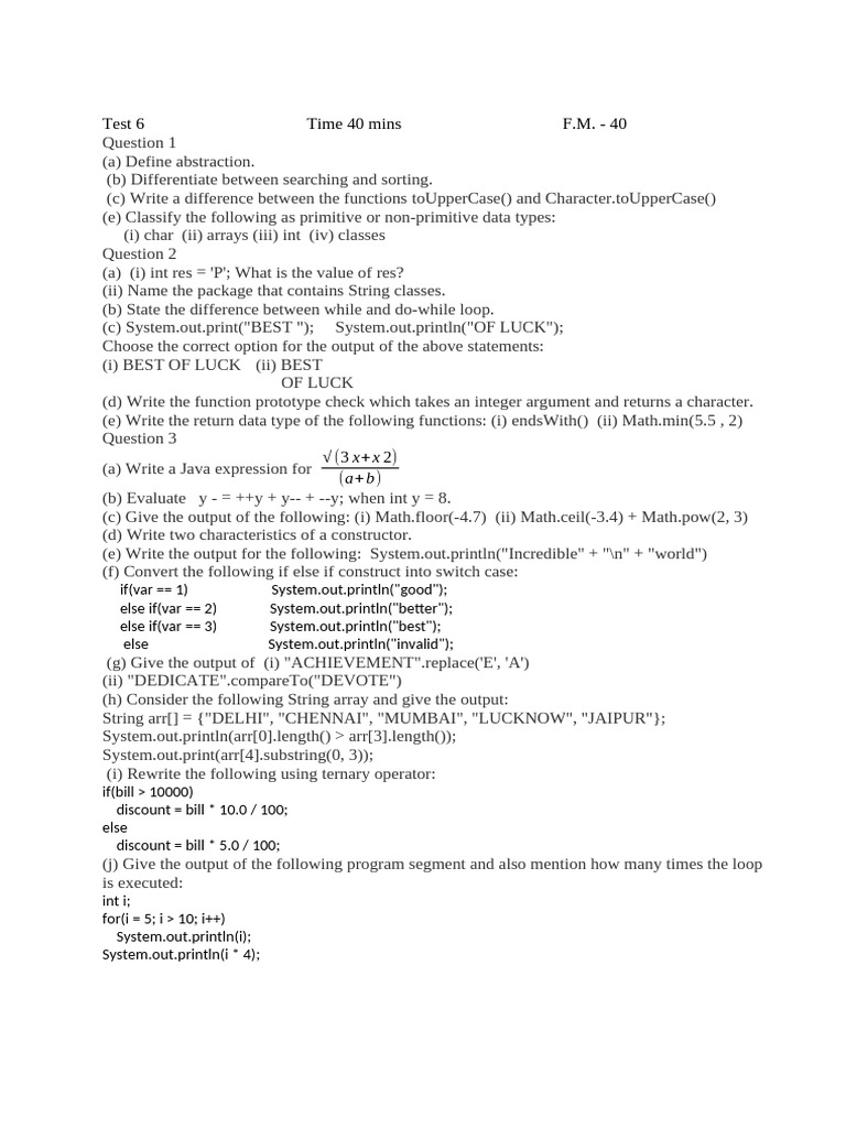 Test 6 | PDF