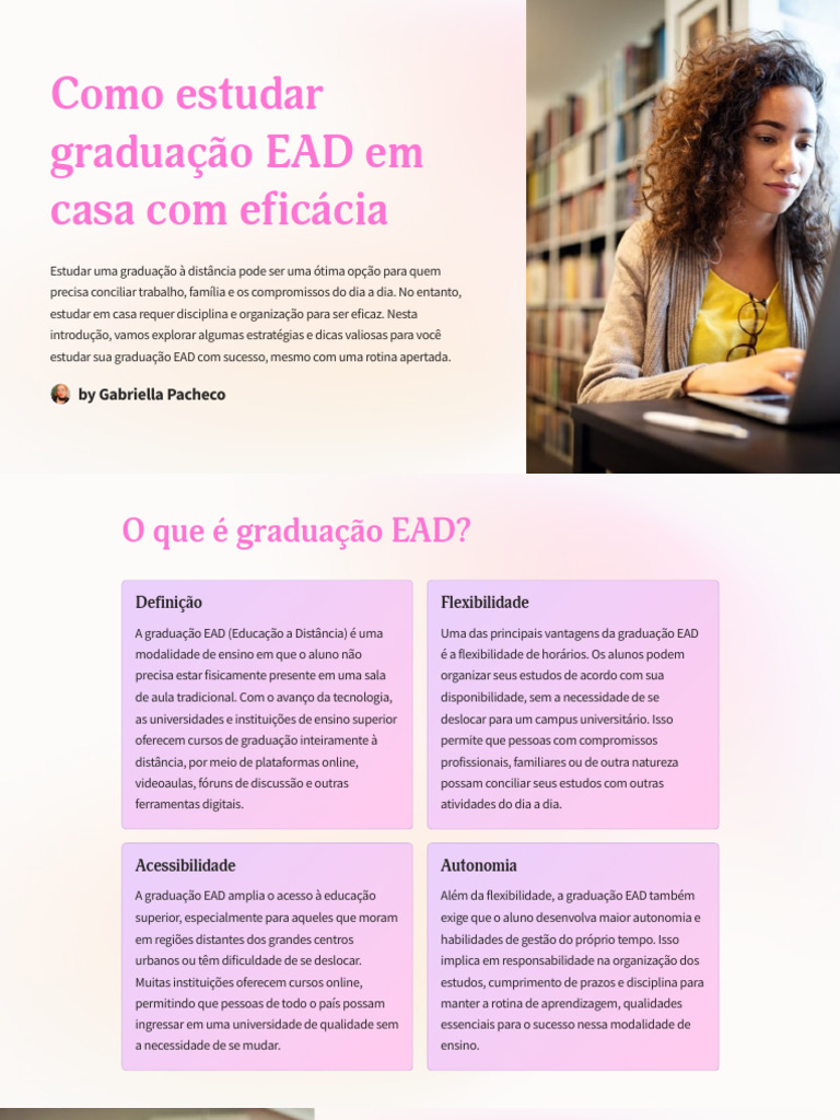 Dicas para Estudar EAD com Eficácia | PDF | Educação à distância ...