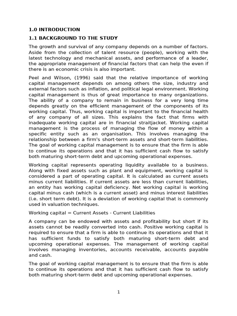 Project-Proposal | PDF | Working Capital | Business