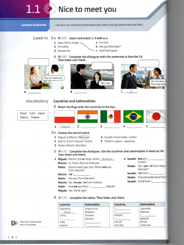 Business Partner A1 Unit 1 | PDF