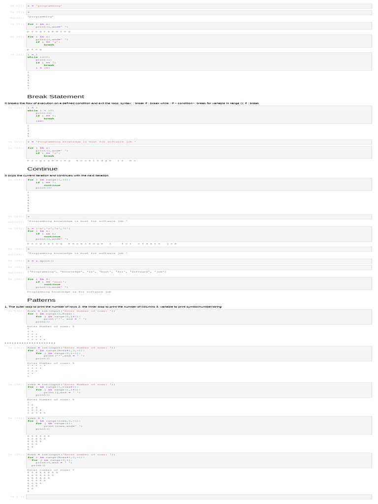 Programming Control Statements Guide | PDF