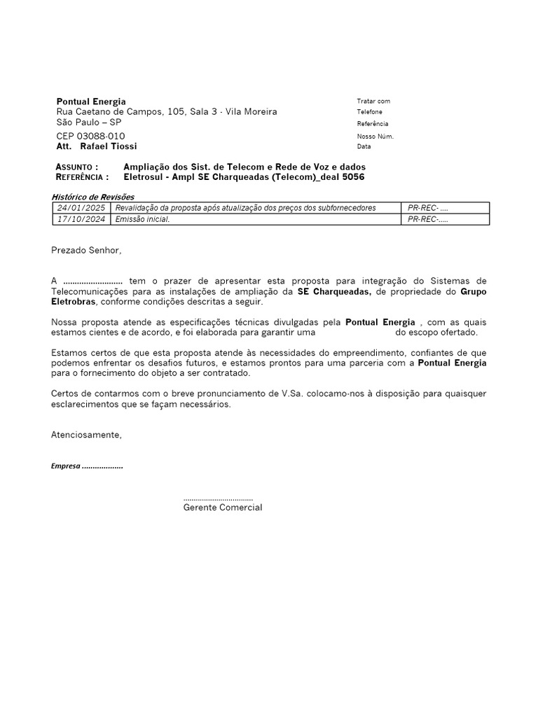 MODELO DE PROPOSTA - PR-REC-24.0281.01 - Eletrosul - Ampl SE ...