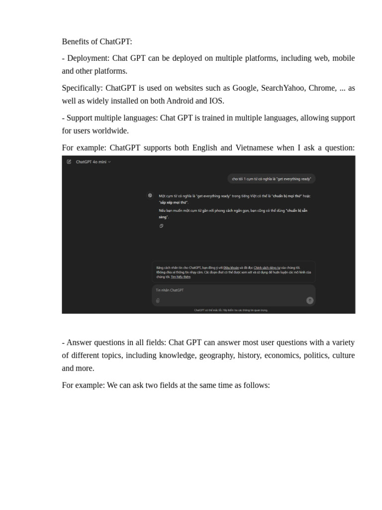 Benefits of ChatGPT | PDF