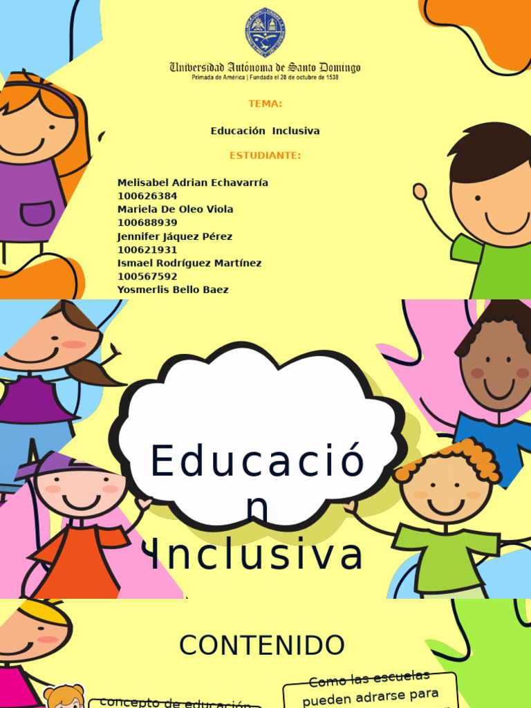 Educación Inclusiva: Tema | PDF | Plan de estudios | Enseñando