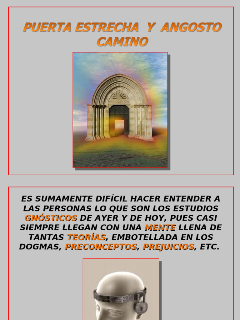 Puerta Estrecha y Angosto Camino | PDF | Gnosticismo | Conocimiento