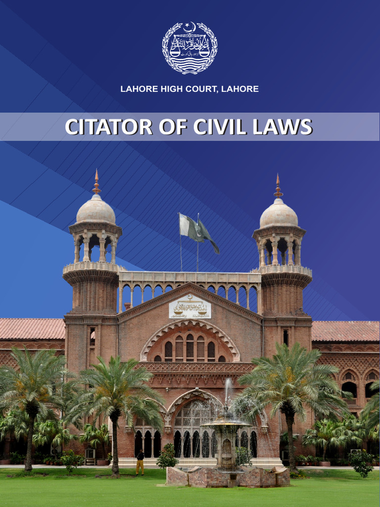 Lahore High Court Civil Law Citator | PDF | Lawsuit | Alternative ...