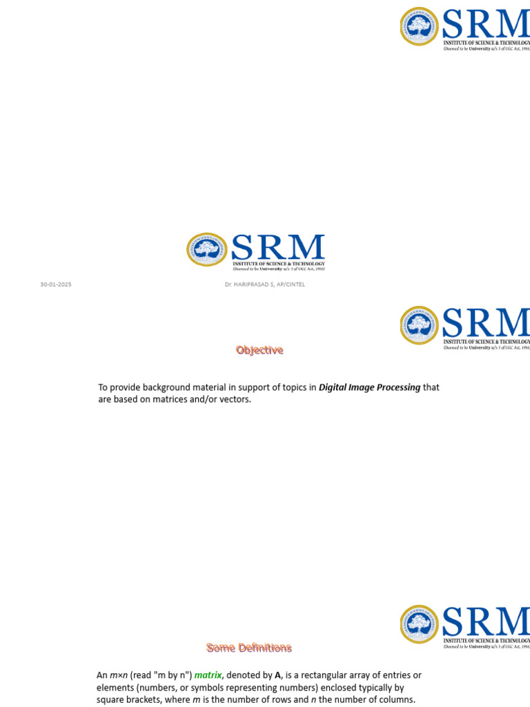Digital Image Processing Matrix Concepts | PDF | Eigenvalues And ...
