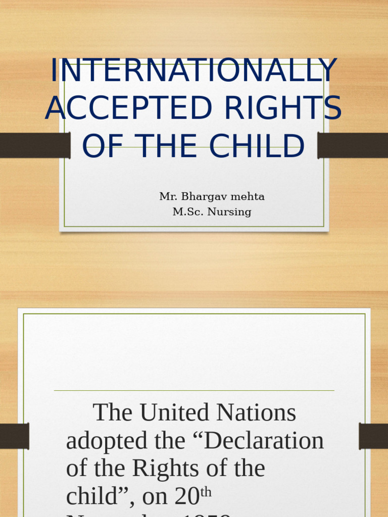 Rights of the Child: UN Declaration Overview | PDF | Child Neglect ...