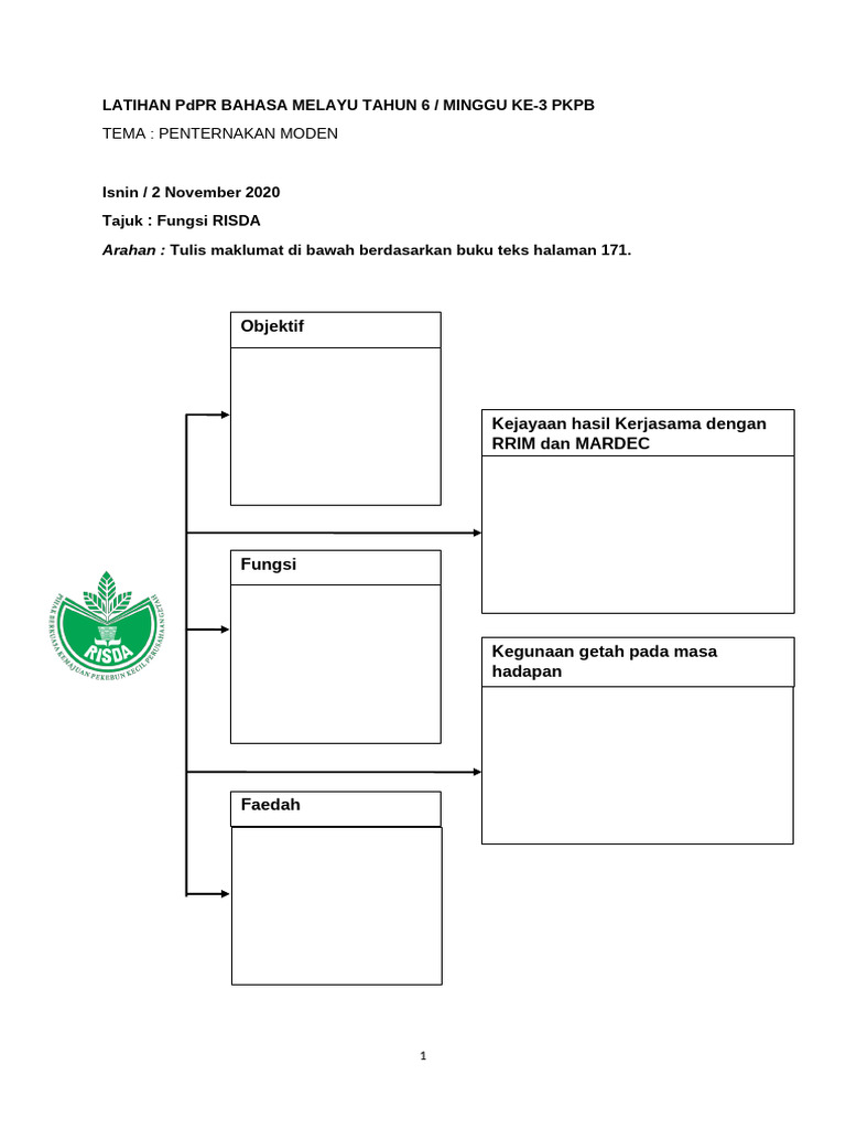 Latihan PdPR Bahasa Melayu Tahun 6 | PDF