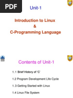 Unit-1: Introduction To Linux & C-Programming Language