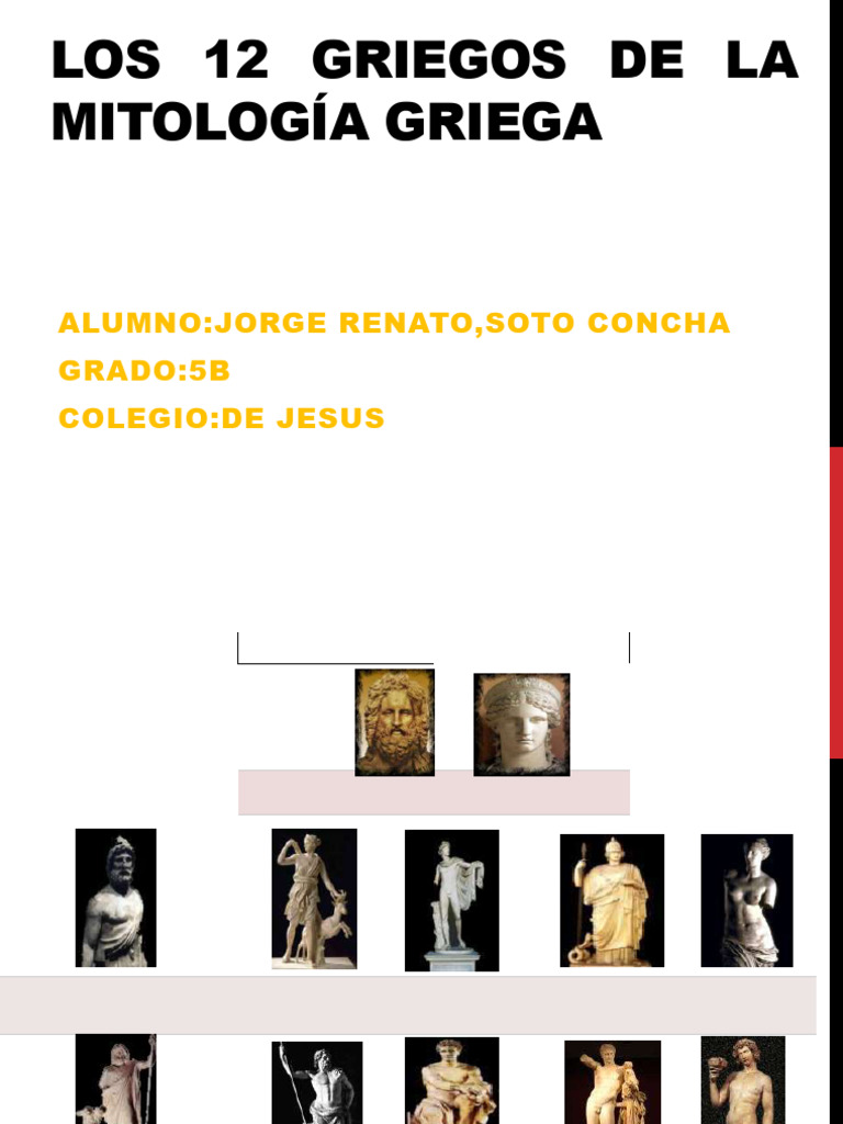 Los 12 Dioses de la Mitología Griega | PDF | Zeus | Hera