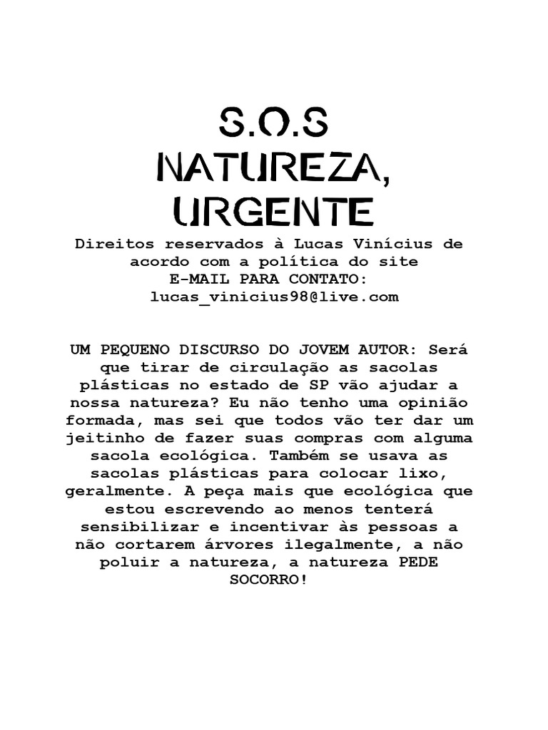 Texto sobre a natureza | PDF | Habitat