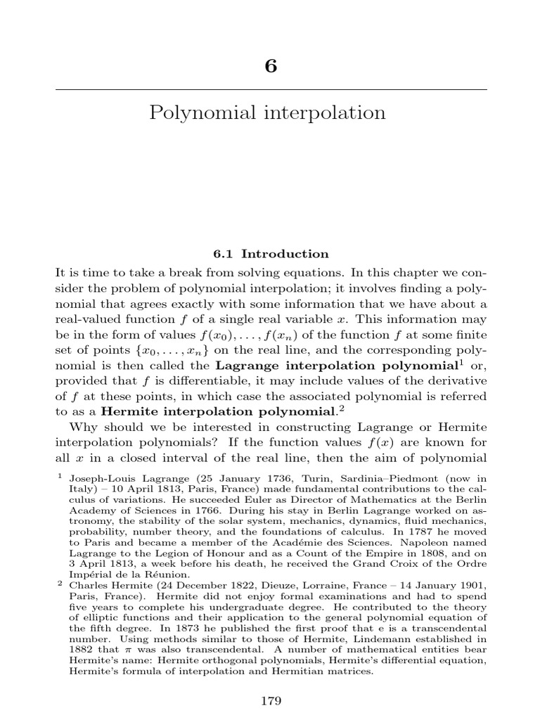 Polynomial Interpolation Explained | PDF | Interpolation | Function ...
