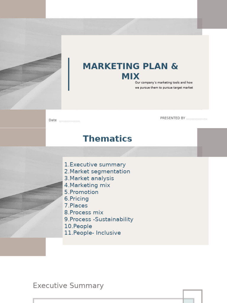 Comprehensive Marketing Plan Overview | PDF | Marketing | Pricing