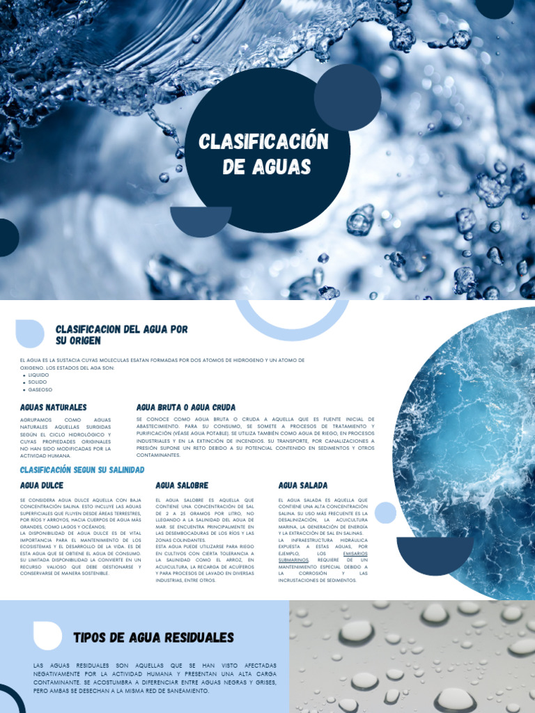 Clasificación del Agua según Tipos | PDF | Agua | Agua potable
