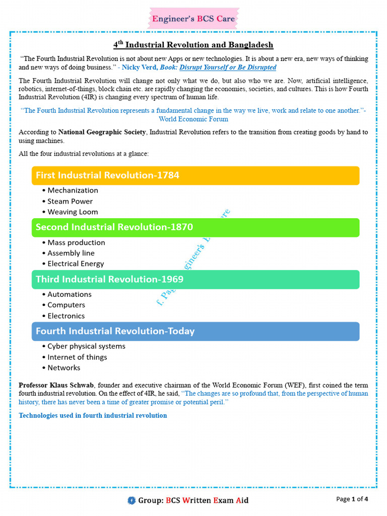 4th Industrial Revolution in Bangladesh | PDF | Economies