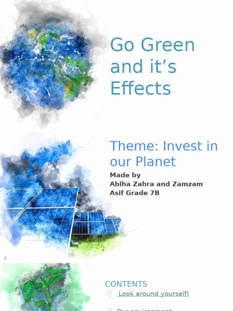 GO GREEN | PDF | Natural Environment | Pollution