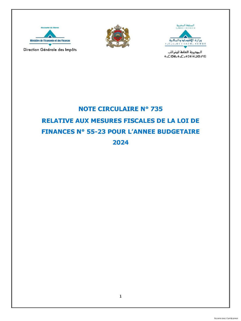 Mesures Fiscales Loi de Finances 2024 | PDF | Taxe sur la valeur ...