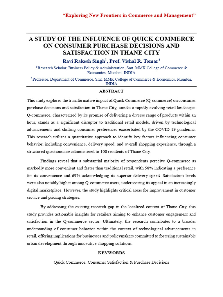 SGOC2425009 | PDF | E Commerce | Consumer Behaviour
