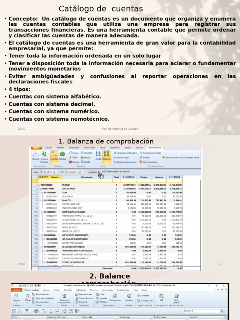 Catálogo de Cuentas y Pólizas Contables | PDF | Contabilidad | Póliza ...