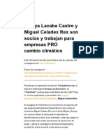 Soraya Lacaba Castro y Miguel Celadex Rex Son Socios y Trabajan para Empresas PRO Cambio Climático - Defensatum