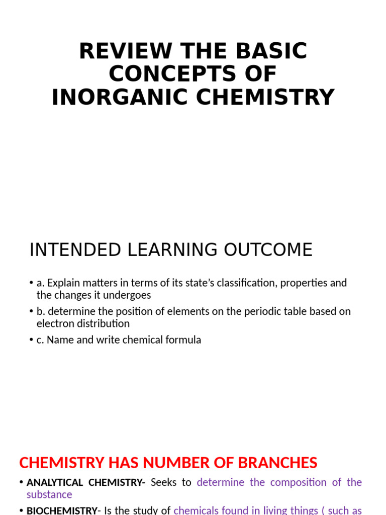Review The Basic Concepts of Inorganic Chemistry 2 | PDF | Chemistry ...