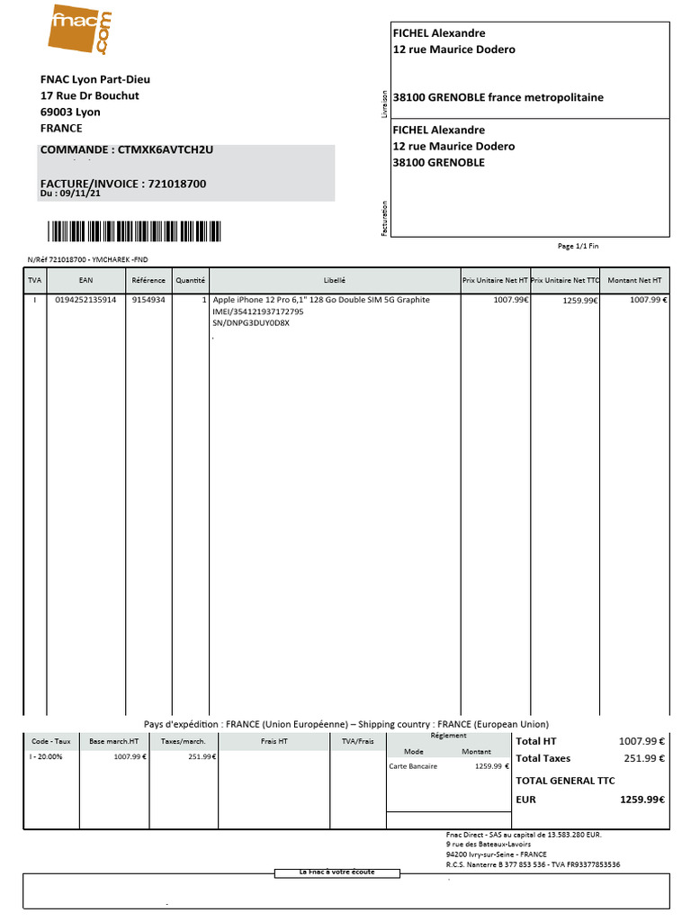 facture-fnac-pour-iphone-12-pro-pdf-taxe-sur-la-valeur-ajout-e