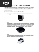 Alat Output Pada Komputer