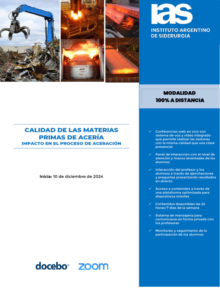 Calidad de Materias Primas en Acería | PDF | Enseñando | Internet