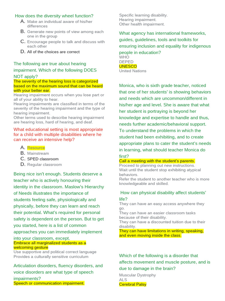 Understanding Diversity and Disabilities in Education | PDF ...