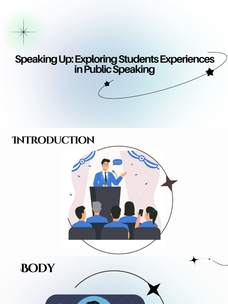Students' Public Speaking Experiences | PDF