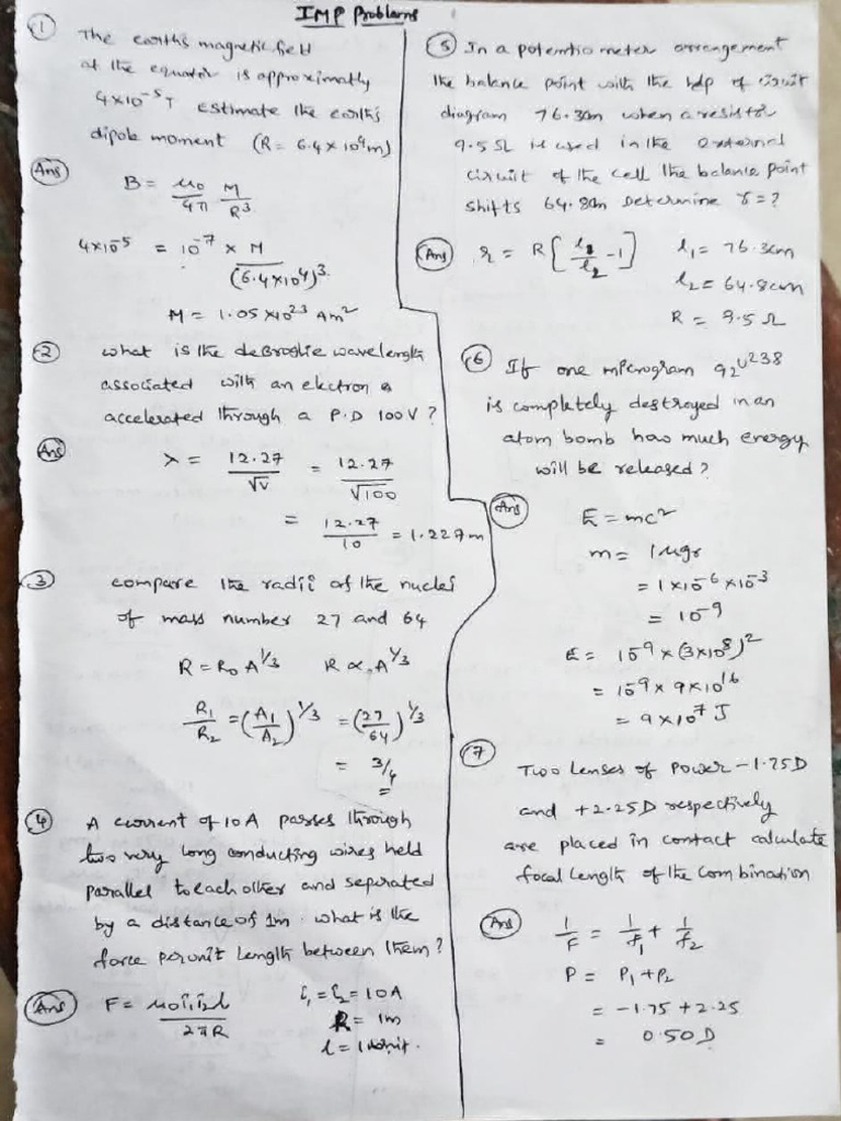 Imp Problems | PDF