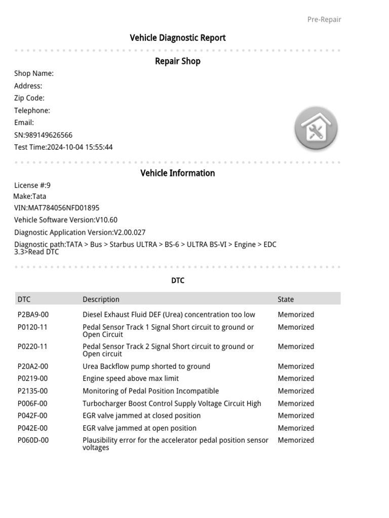 Tata 3.3 Bus | PDF
