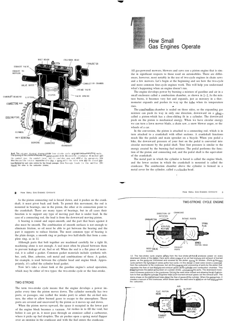 How Small Gas Engines Operate | PDF