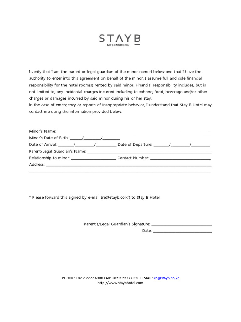 Minor Financial Responsibility Agreement | PDF