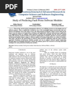 Study of Predicting Fault Prone Software Modules