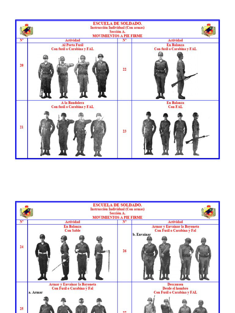 Movimientos de Soldado con Armas | PDF | Rifle | Infantería