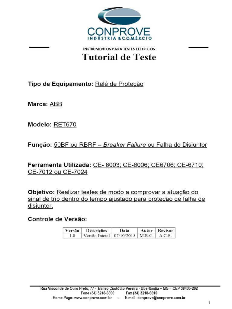 Função - 50BF Ou RBRF Breaker Failure Ou Falha Do Disjuntor. Ferramenta ...