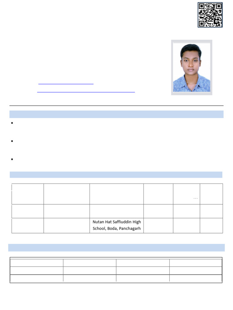 CV of Sakhawat Hossain Emon | PDF