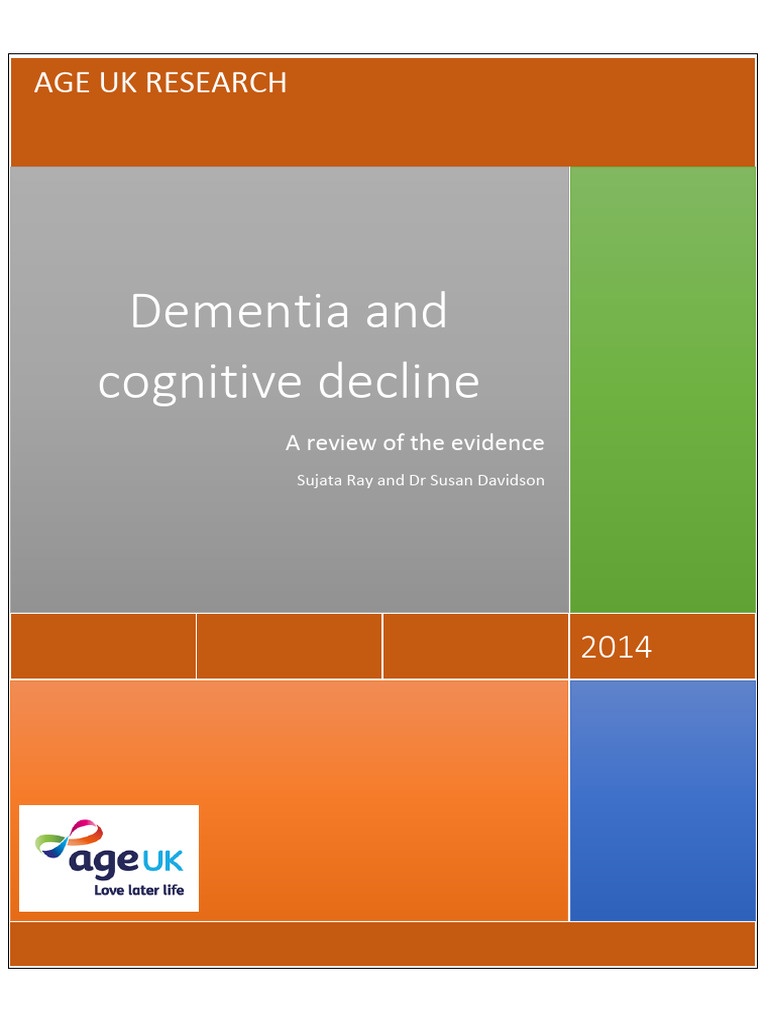 RB Oct14 Cognitive Decline and Dementia Evidence Review Age Uk | PDF ...