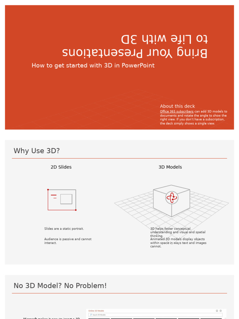 Enhance PowerPoint with 3D Models | PDF | 3 D Computer Graphics ...