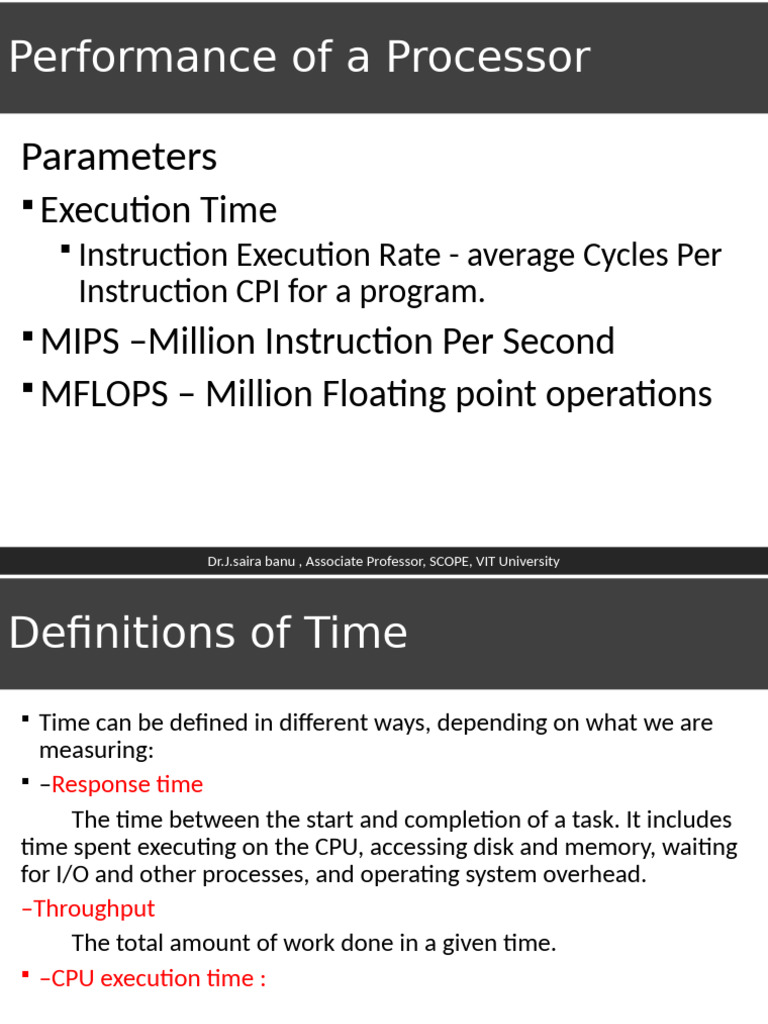 Processor Performance Metrics Explained | PDF | Central Processing Unit ...