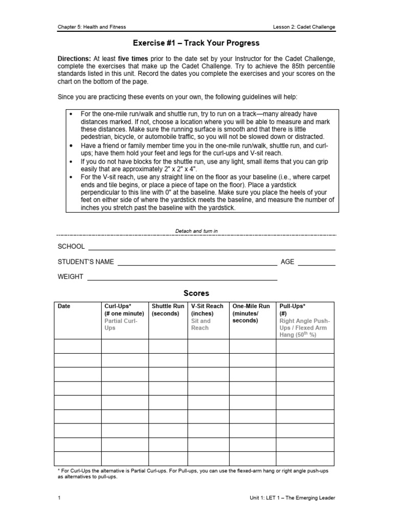 U1C5L2A1 Exercise+1+ +Track+Your+Progress | PDF