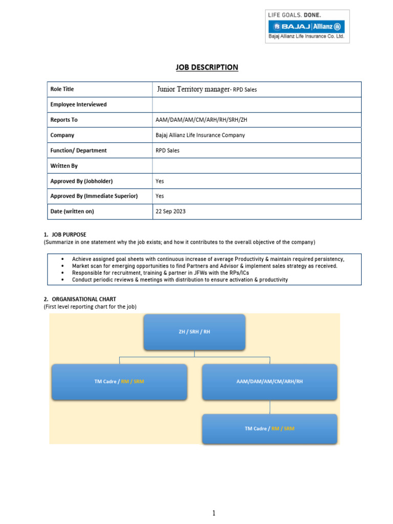 Junior Territory Manager - RPD Sales Role | PDF | Business ...