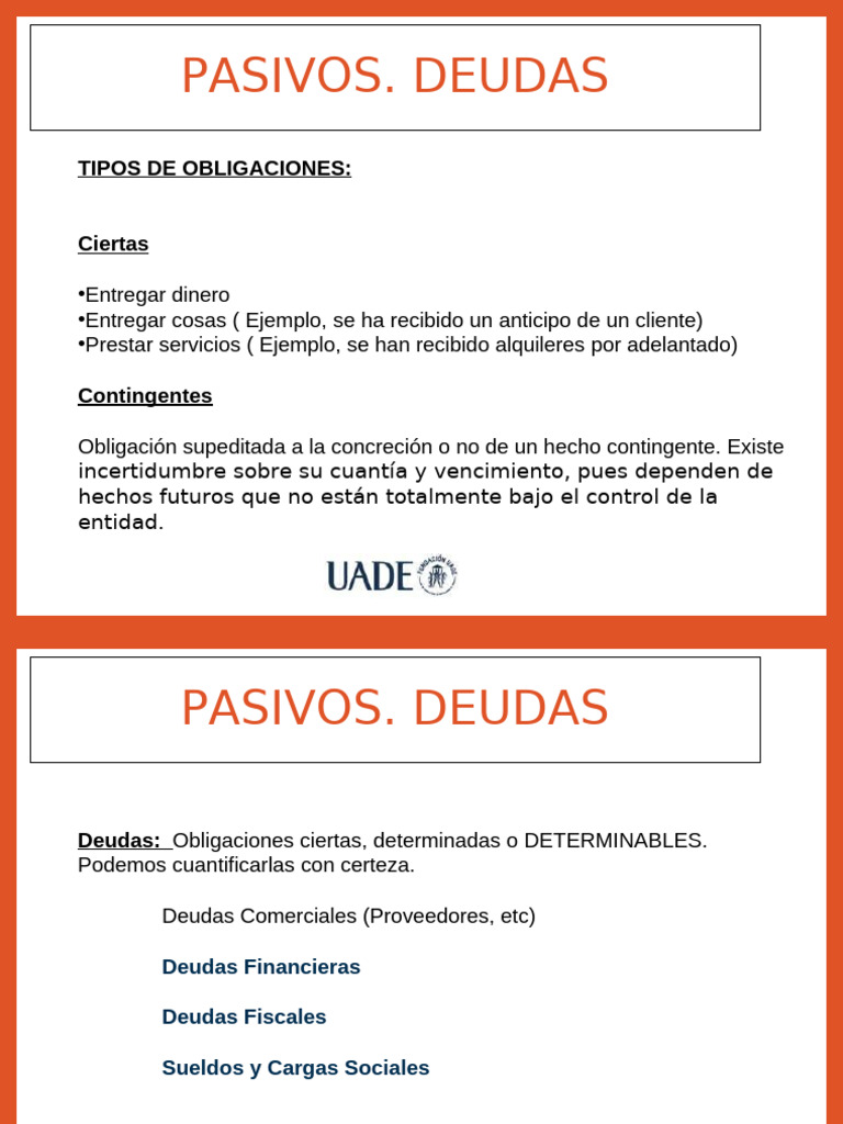 Tipos de Pasivos y Provisiones Contables | PDF | Factura | Interés