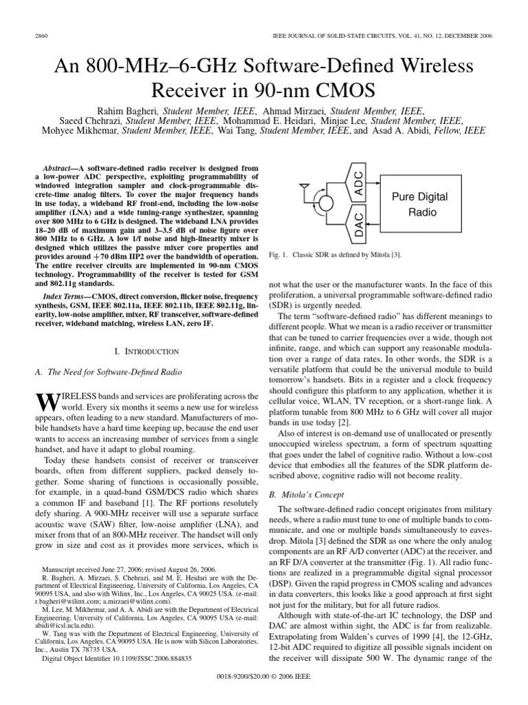 800MHz-6GHz Software-Defined Receiver | PDF | Analog To Digital ...