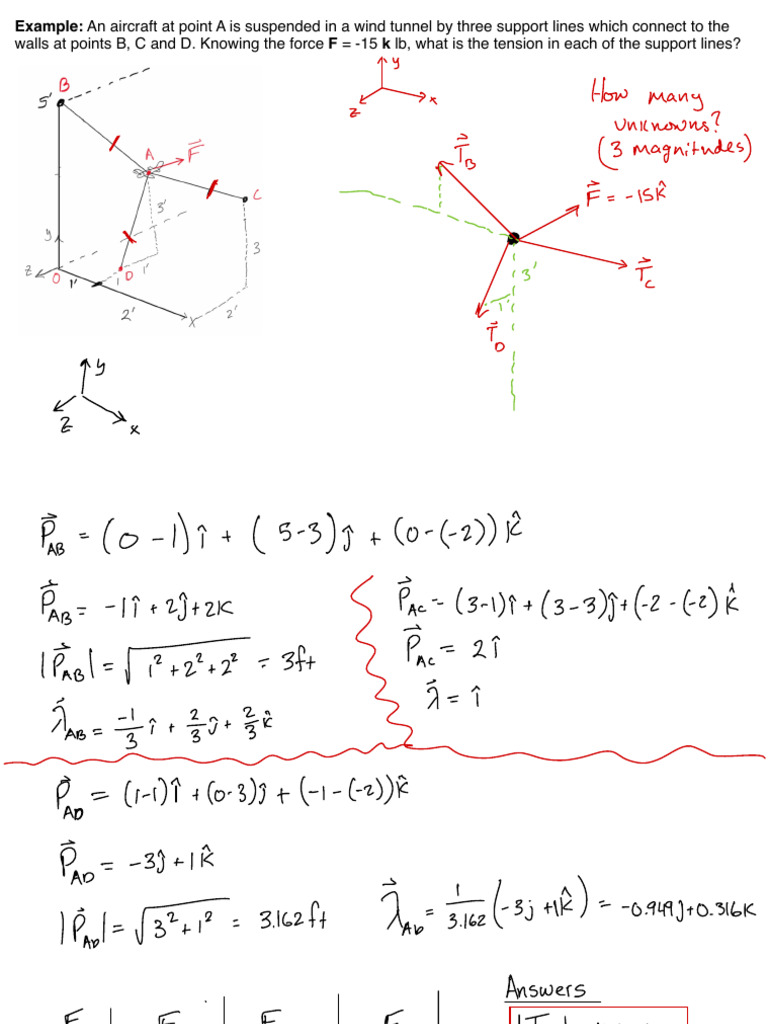 Tension Analysis in Wind Tunnel Support Lines | PDF | Euclidean ...