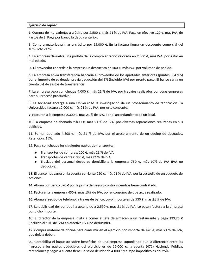 Ejer 2 | PDF | Bancos | Impuesto al valor agregado