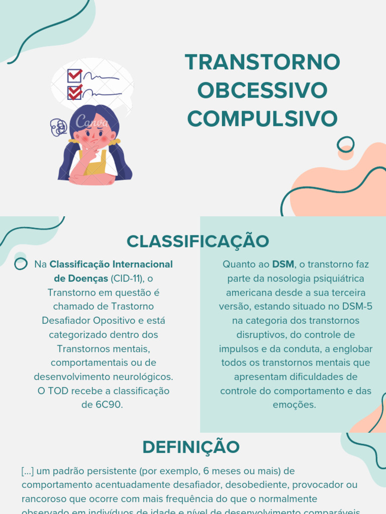 Transtorno Desafiador Opositivo: Classificação e Tratamento | PDF ...
